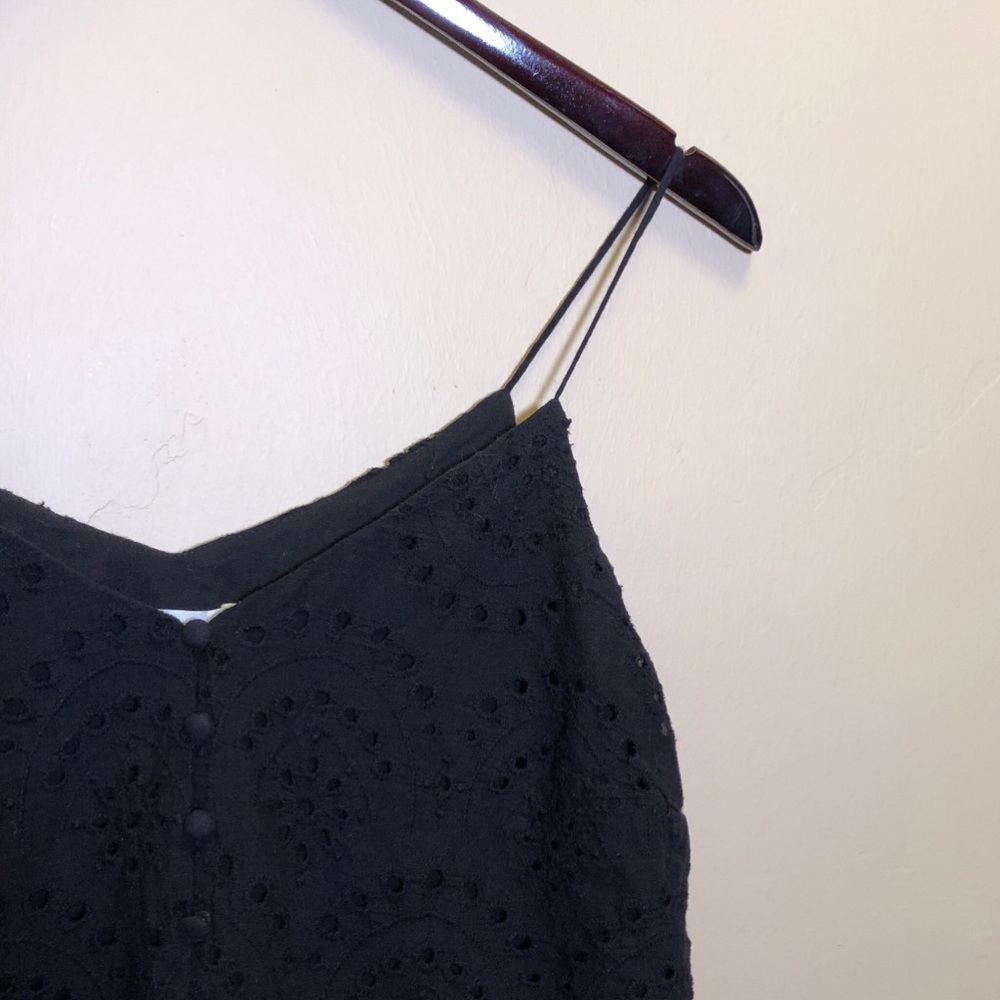 Maurices black “solid eyelet button down cami” - Picture 3 of 8